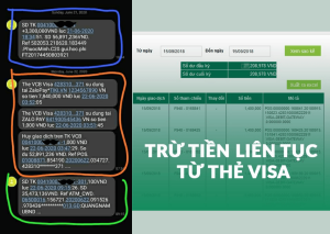Nguyên nhân khi bị trừ tiền trong thẻ visa 